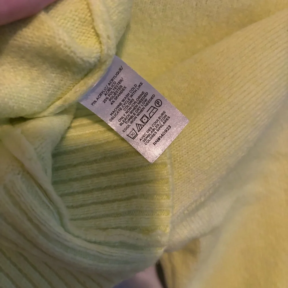 LOFT V-Neck Sweater in Vibrant Yellow